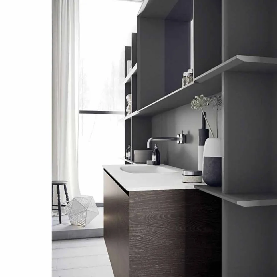 Composizione d’Arredo Bagno Sospesa e Moderna, Mobili di Design - Callisi12
