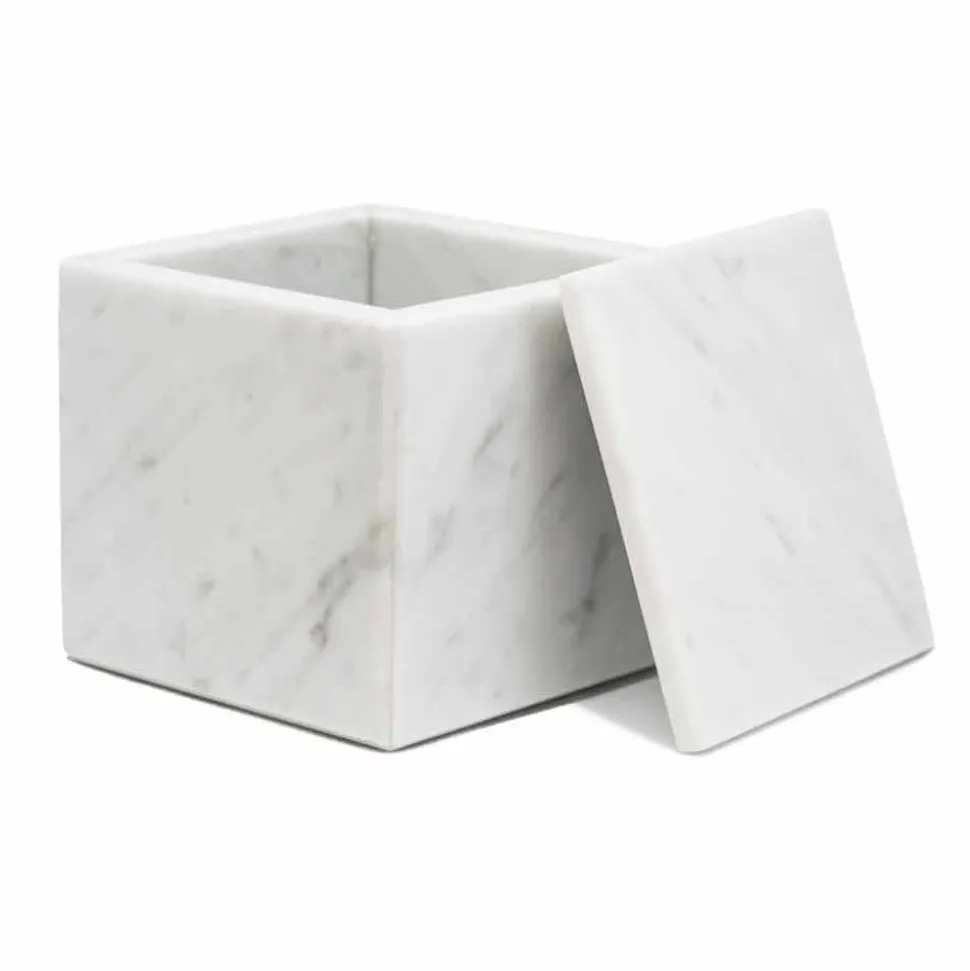 Composizione di Accessori da Bagno in Marmo Made in Italy, 4 Pezzi - Deano
