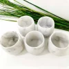 Composizione di 2 Bicchieri in Marmo Bianco di Carrara Made in Italy - Dolla
