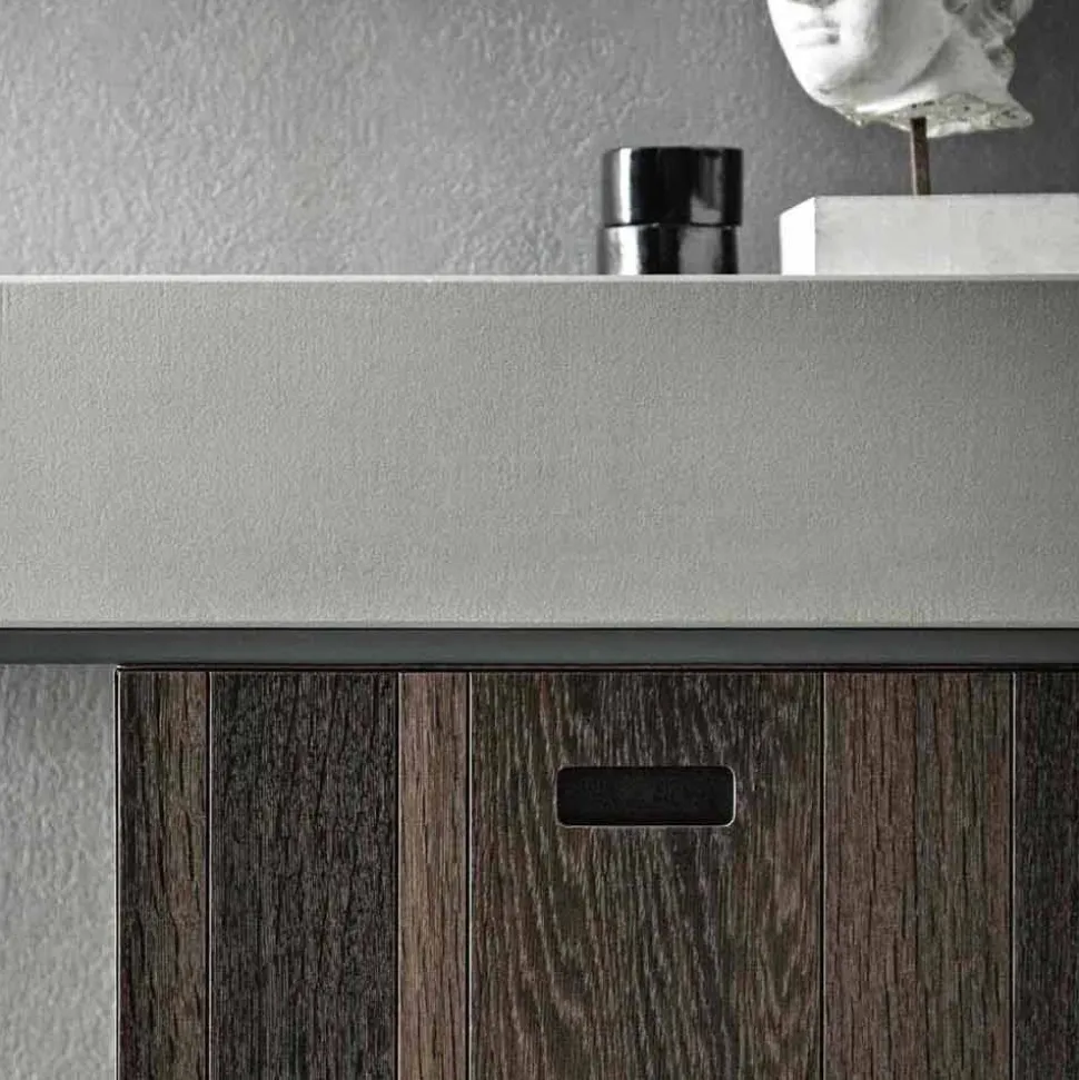 Composizione di Mobili Artigianali per Bagno di Design Moderno a Terra - Farart3