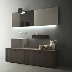 Composizione di Mobili d’Arredo da Bagno a Terra Design Moderno - Farart1