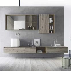 Composizione di Mobili Moderni da Bagno, Design Sospeso Made in Italy - Callisi6