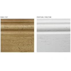 Composizione d'Ingresso Bicolore Cerato Bianco e Piano in Legno Naturale - Fatuo