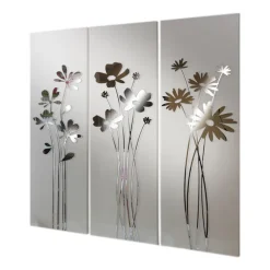 Composizione di 3 Pannelli che Raffigurano 3 Mazzi di Fiori Made in Italy - Colleen