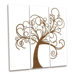 Composizione di 3 Pannelli che Raffigurano l'Albero della Vita Made in Italy - Eliza