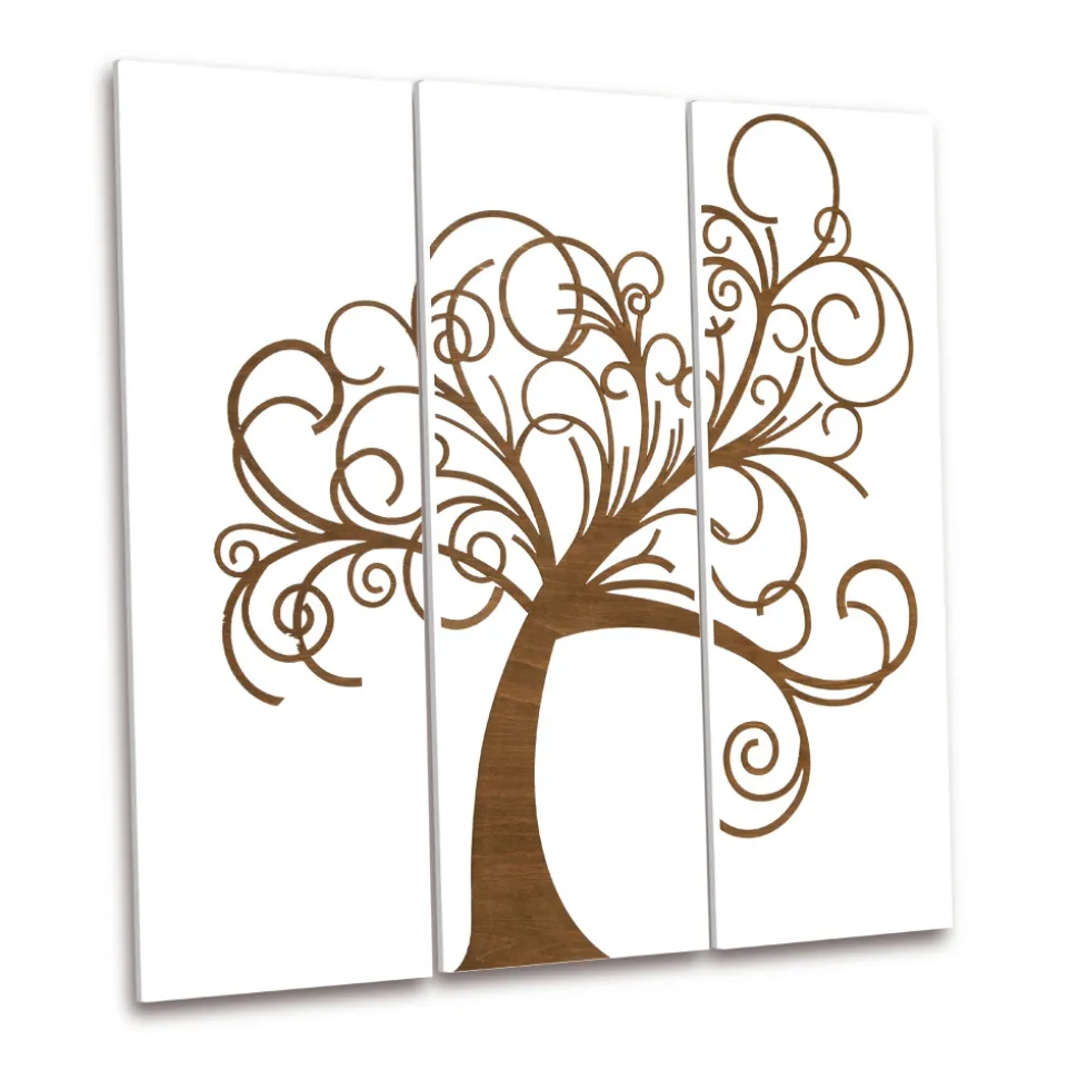Composizione di 3 Pannelli che Raffigurano l'Albero della Vita Made in Italy - Eliza