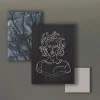 Composizione di 3 Pannelli con la Stilizzazione di Medusa Made in Italy - Ichika