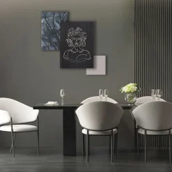 Composizione di 3 Pannelli con la Stilizzazione di Medusa Made in Italy - Ichika