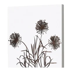 Composizione di 4 Pannelli con Ortensie, Allium e Thypha  Made in Italy - Calcolo