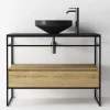 Composizione Mobile Bagno con Lavabo, Base e Specchio Made in Italy - Hoscar