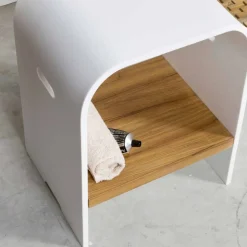Composizione 3 Mobili Bagno Sospesa con Lavabo Bianco in Resina - Abbaglio