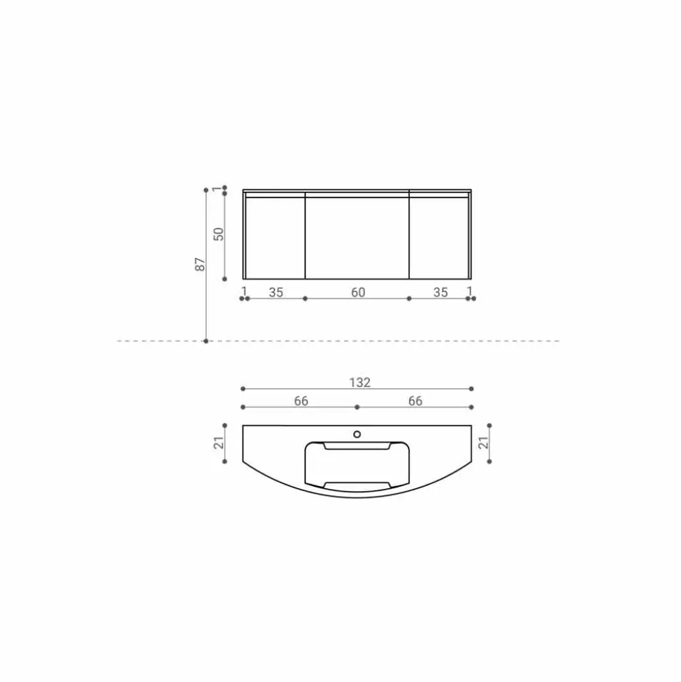 Composizione Mobili d’Arredo per il Bagno Sospesi dal Design Moderno - Callisi3