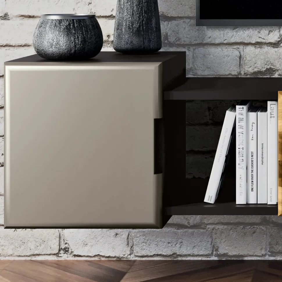 Composizione Mobili da Soggiorno a Parete in MDF Made in Italy - Malene