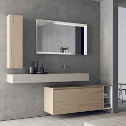 Composizione Mobili Moderni e Sospesi da Bagno, Design Made in Italy - Callisi1