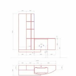 Composizione per il Bagno, Design Moderno Italiano a Sospesione - Callisi10