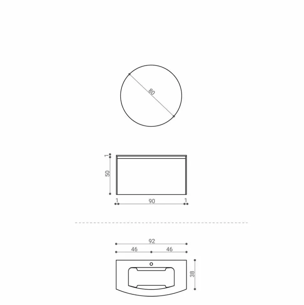 Composizione per il Bagno Sospesa di Design Moderno Made in Italy - Callisi11