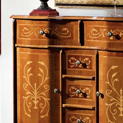 Comò Stile Classico in Legno 2 Ante e 5 Cassetti Made in Italy - Luxury