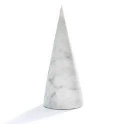 Cono Decorativo Grande in Marmo Bianco di Carrara Made in Italy - Connu