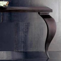 Console design moderno di lusso in legno massello, L150xP50cm, Tino