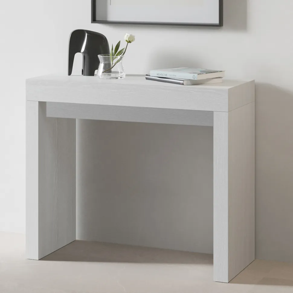 Consolle Allungabile a 300 cm con Supporto a 2 Gambe Made in Italy - Fantasma