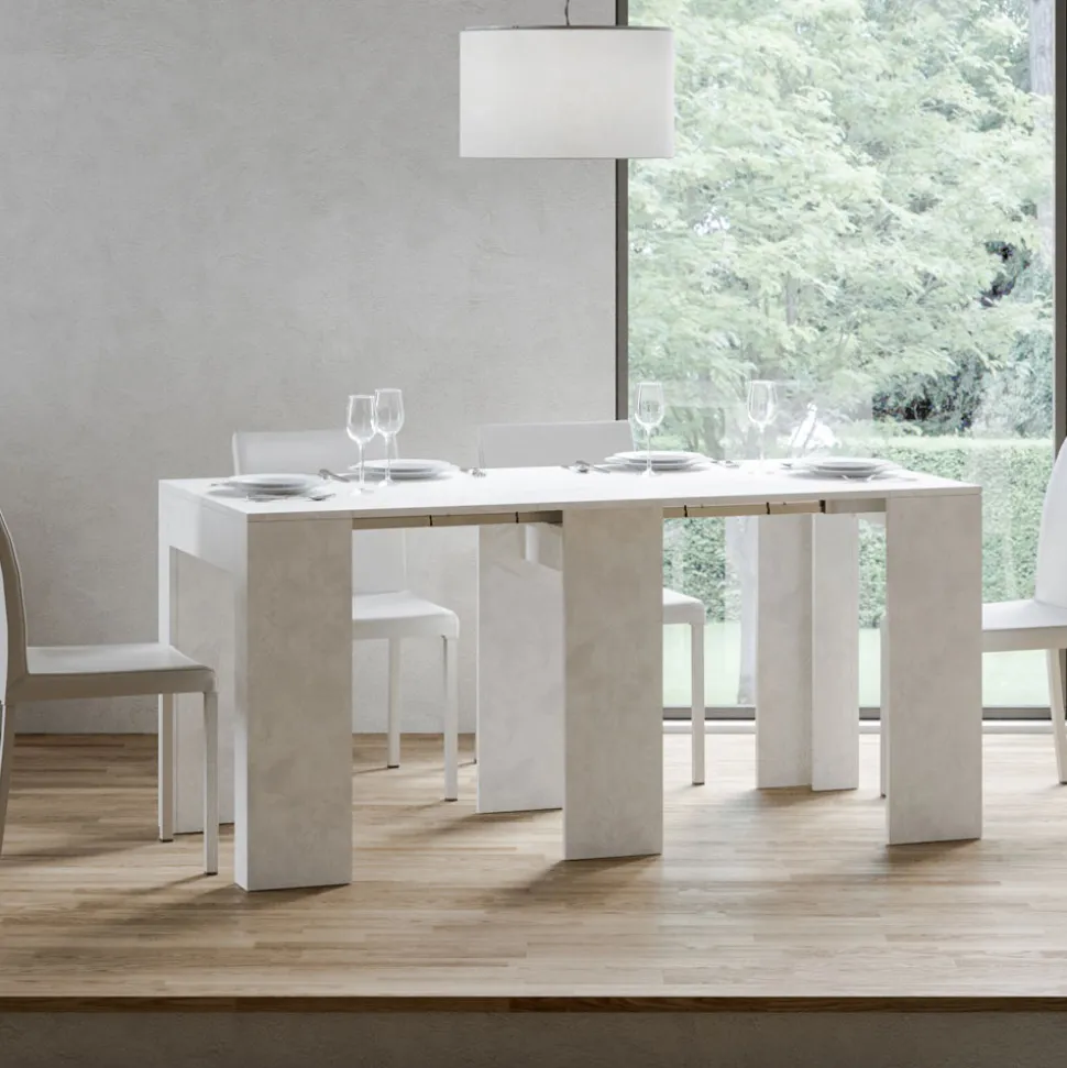 Consolle Allungabile a 299 cm con Allunghe Interne Made in Italy - Clessidra