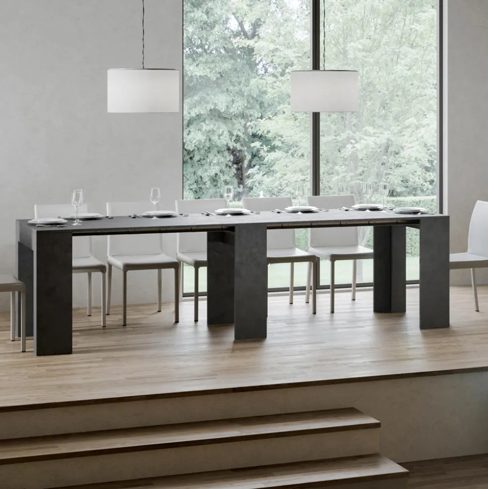 Consolle Allungabile a 299 cm con Allunghe Interne Made in Italy - Clessidra