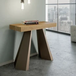 Consolle Allungabile a 300 cm con Gambe Finitura Orso Made in Italy - Destino