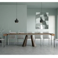 Consolle Allungabile a 300 cm con Gambe Finitura Orso Made in Italy - Destino