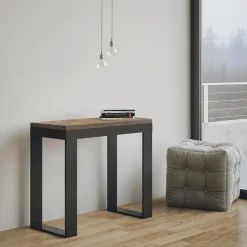 Consolle Allungabile a 300 cm con Telaio Antracite e Legno Made in Italy - Fata
