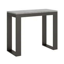 Consolle Allungabile a 300 cm con Telaio Antracite e Legno Made in Italy - Fata