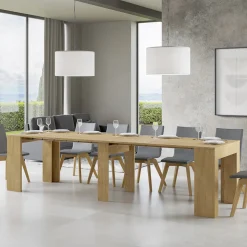 Consolle Allungabile a 307 cm in Microparticelle di Legno Made in Italy - Corona