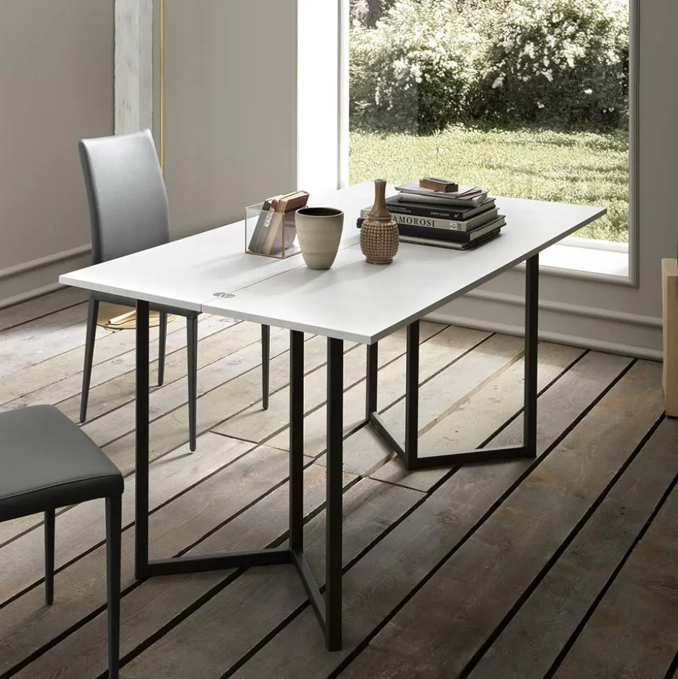 Consolle Allungabile 150 cm in Metallo e Nobilitato Made in Italy - Flap
