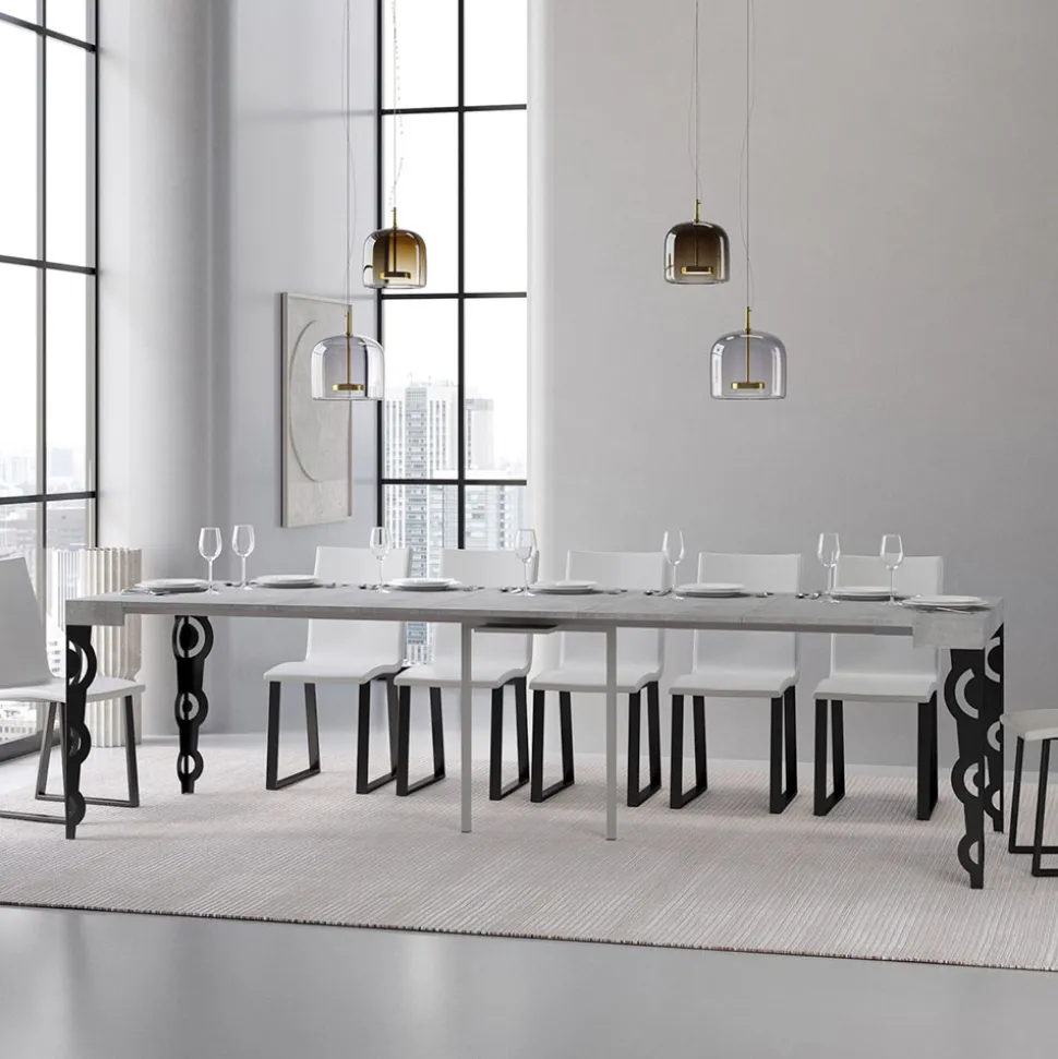 Consolle Allungabile con Gambe Moderne in Ferro Made in Italy - Palazzo
