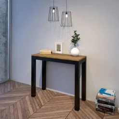 Consolle Allungabile di Design Moderno in Legno e Ferro Made in Italy – Never