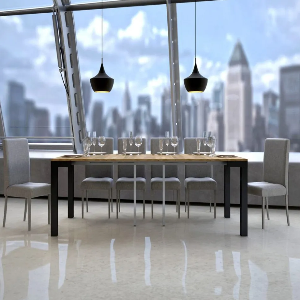 Consolle Allungabile di Design Moderno in Legno e Ferro Made in Italy – Never