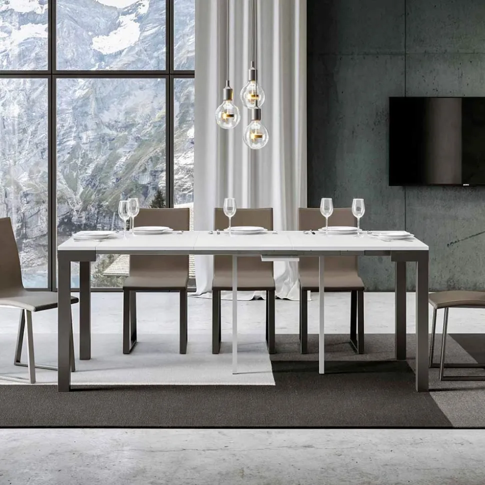 Consolle Allungabile di Design Moderno in Legno e Ferro Made in Italy – Never