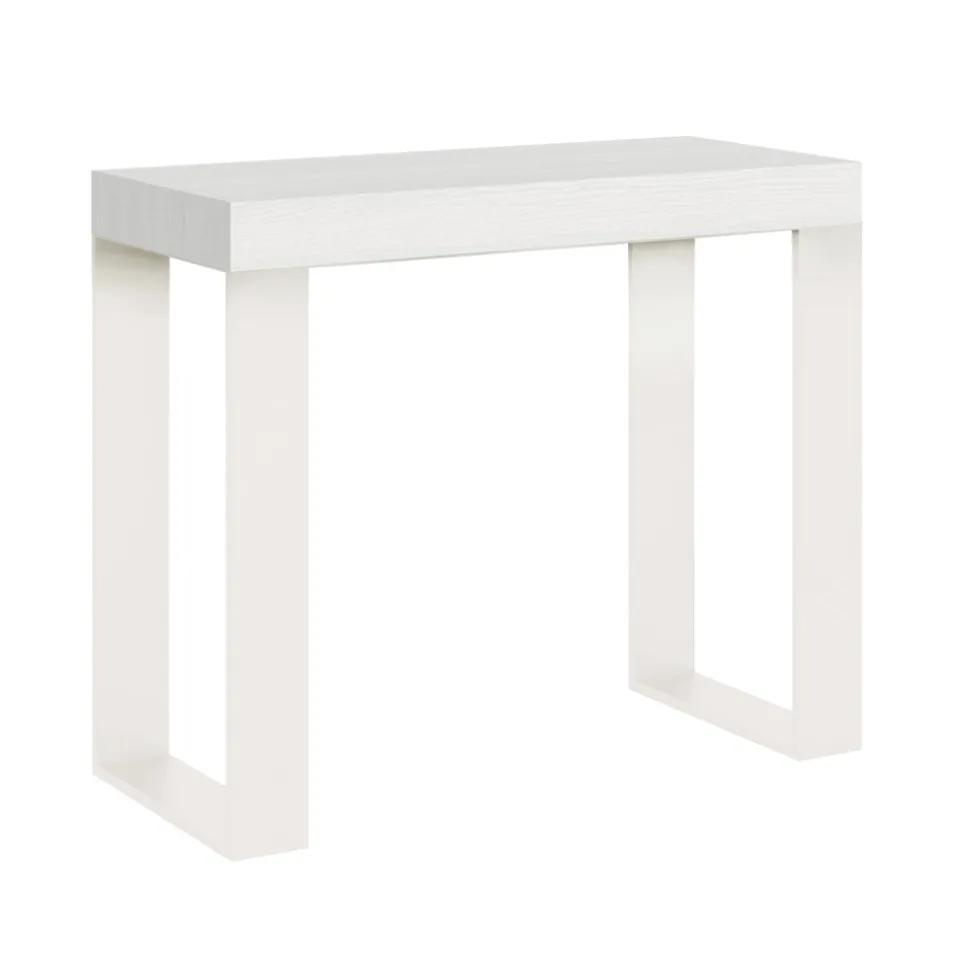 Consolle Allungabile Fino a 300 cm con Telaio Bianco Made in Italy - Tesoro