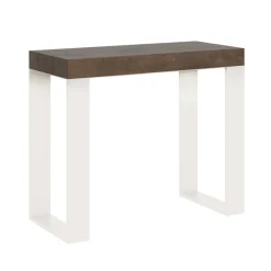 Consolle Allungabile Fino a 300 cm con Telaio Bianco Made in Italy - Tesoro