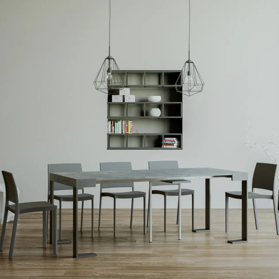 Consolle Allungabile Fino a 300 cm con Telaio Antracite Made in Italy - Gigante
