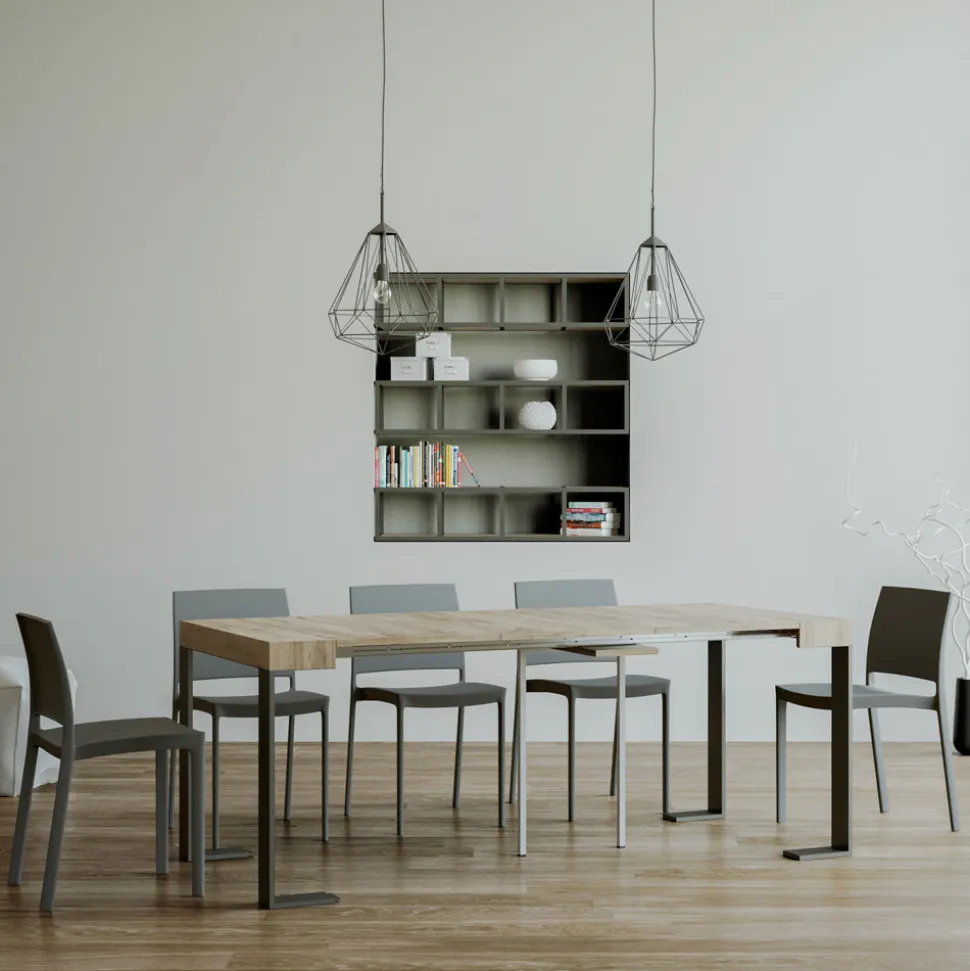 Consolle Allungabile Fino a 300 cm con Telaio Antracite Made in Italy - Gigante