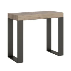 Consolle Allungabile Fino a 300 cm con Telaio Antracite Made in Italy - Gigante
