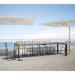 Consolle Allungabile Fino a 300 cm con Telaio Antracite Made in Italy - Gigante
