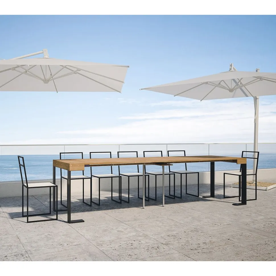 Consolle Allungabile Fino a 300 cm con Telaio Antracite Made in Italy - Gigante