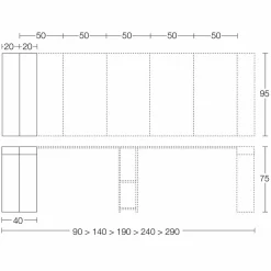 Consolle Allungabile Fino a 290 cm con Piano in Legno Made in Italy - Seregno