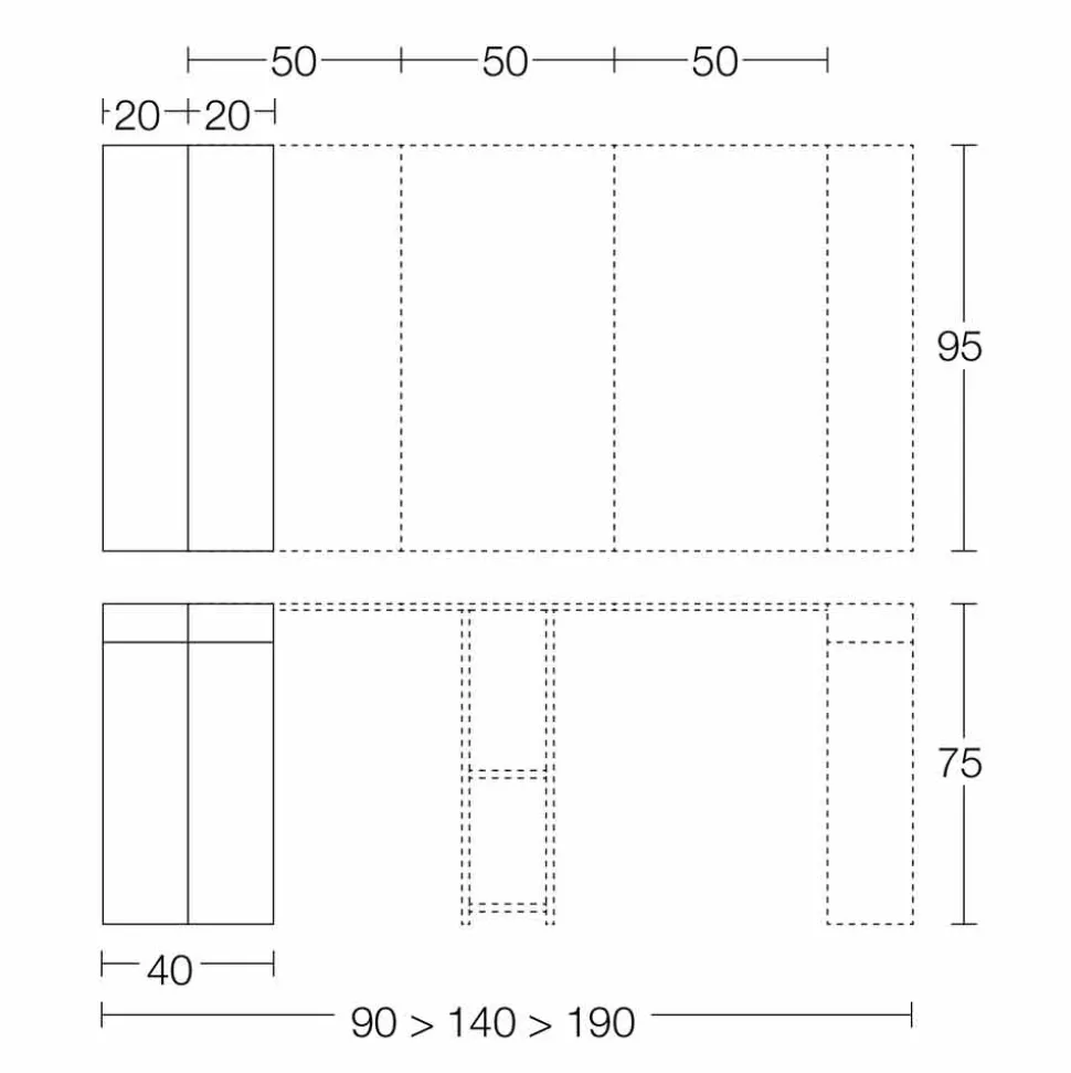 Consolle Allungabile Fino a 290 cm con Piano in Legno Made in Italy - Seregno