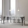 Consolle Allungabile Moderna in Legno e Metallo Antracite Made in Italy – Sassone