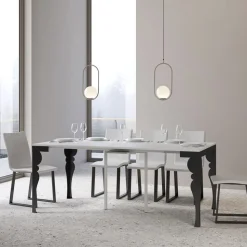 Consolle Allungabile Moderna in Legno e Metallo Antracite Made in Italy – Sassone
