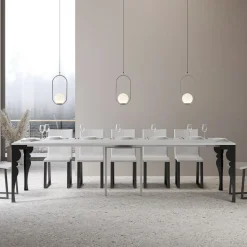 Consolle Allungabile Moderna in Legno e Metallo Antracite Made in Italy – Sassone