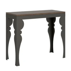 Consolle Allungabile Moderna in Legno e Metallo Antracite Made in Italy – Sassone