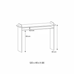 Consolle a Muro per Ingresso in Vetro Extrachiaro Design di Lusso - Salvie